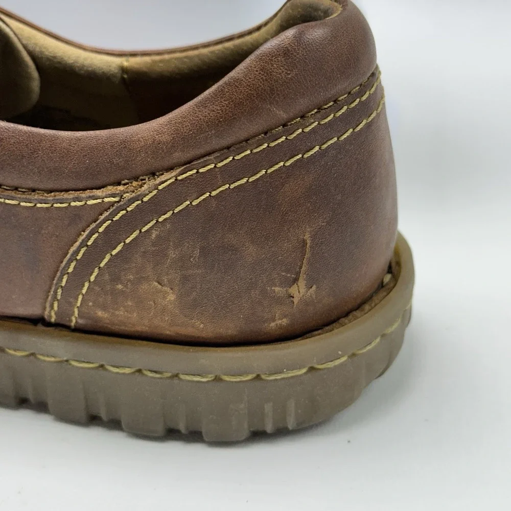 Born Gunnison‎ Men's Brown Leather Lace Up Moc Toe Oxford Shoes Casual Size 10.5